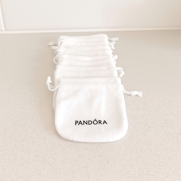 Pandora Anti-Tarnish and Dust Jewelry Drawstring Pouches 5 Pieces NWOT - Picture 1 of 2